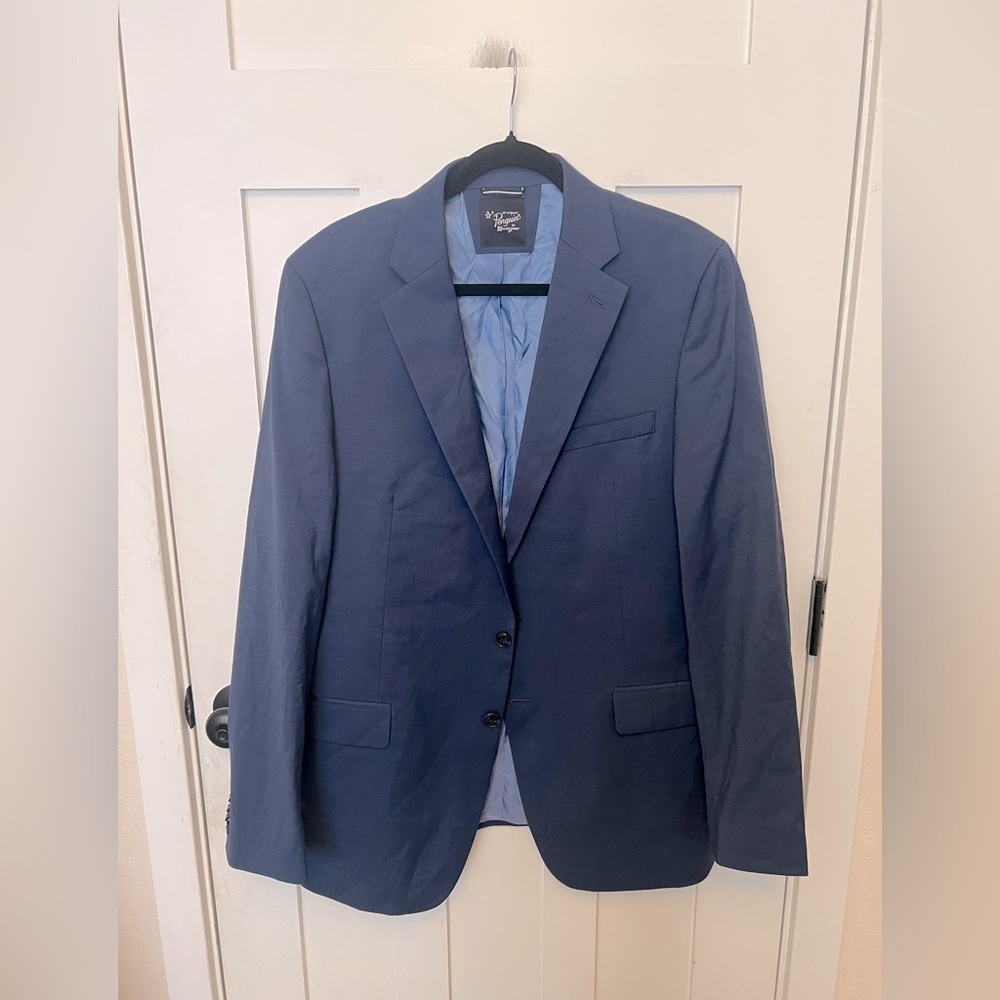 Original Penguin Navy Wool Blend Sport Suit Coat Jacket Sz 44 L